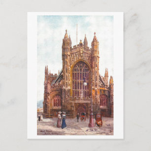 Cartão Postal Abadia Vintage em Bath, Inglaterra, Viagem