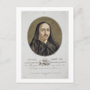 Cartão Postal Abbe de Suger (1082-1151) de "Portraits des gran