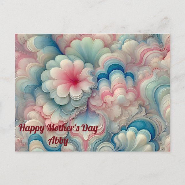 Cartão Postal ABBY ~ Dia de as mães ~ Pastel doce ~ (Frente)