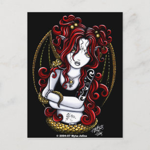 Cartão Postal "Abby" Red Tattoooy Faery