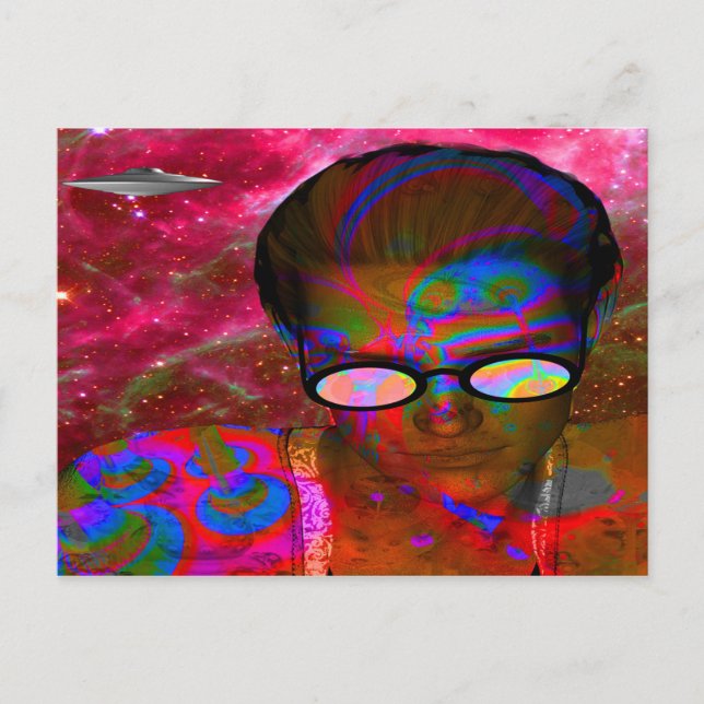 Cartão Postal Abdução de alienígenas (Frente)