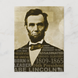 Cartão Postal Abe Lincoln