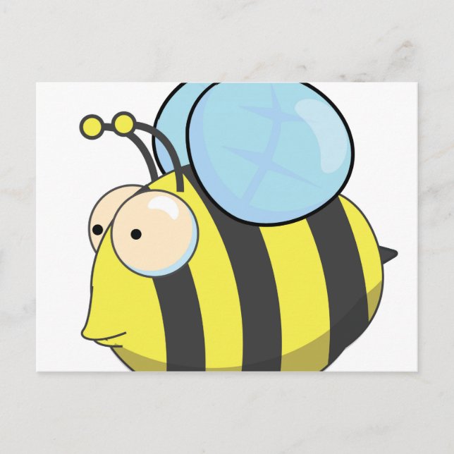 Cartão Postal Abeja bela e fofa (Frente)