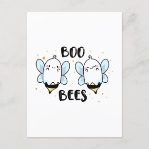 Cartão Postal Abejas Boo Fantasmas Lindas - Halloween Divertido 