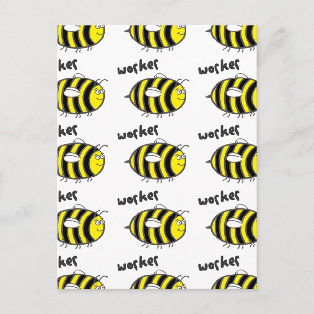 Cartão Postal Abelha do Trabalhador (Frente)