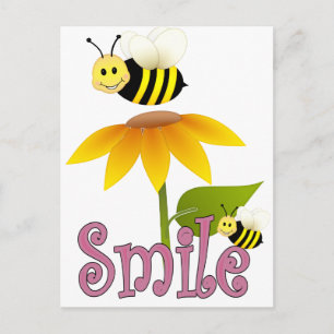 Cartão Postal Abelha Sorridente