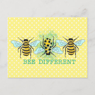 Cartão Postal Abelhas de Bumble Diferente Trio