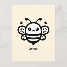 Cartão Postal Abelhas de Mel Doce - Arte da Linha de Enfermeiro