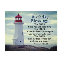 Abençoações de Aniversário Números 6:24-26 Farol