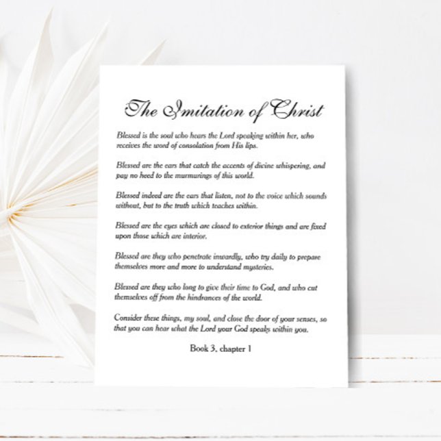 Cartão Postal Abençoada é a alma que ouve o Senhor (Criador carregado)