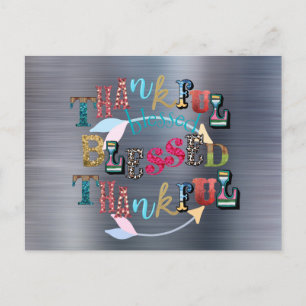 Cartão Postal Abençoado e Grato 