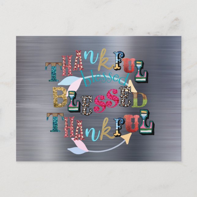 Cartão Postal Abençoado e Grato  (Frente)