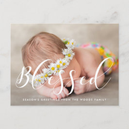 Cartão Postal Abençoado feriado da caligrafia Elegante