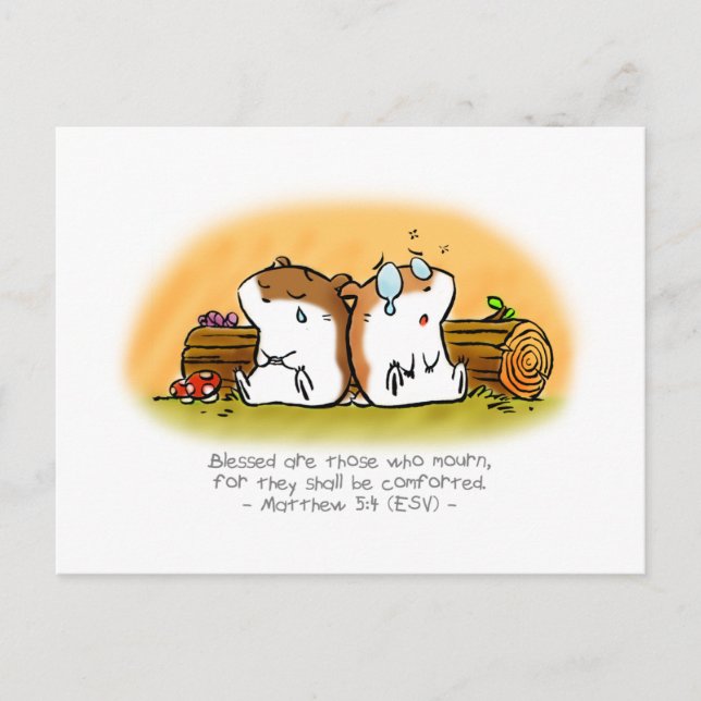 Cartão Postal Abençoados São Aqueles Que Choram Cartão-Postal (Frente)