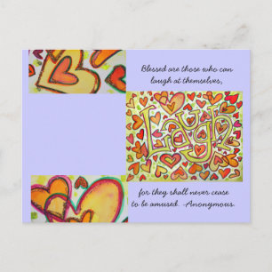Cartão Postal Abençoados são aqueles que podem rir do cartão-pos