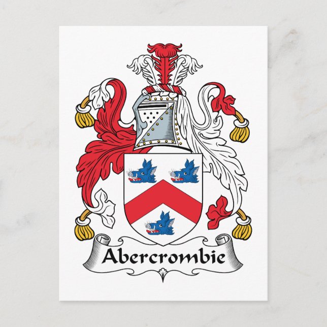 Cartão Postal Abercrombie Family Crest (Frente)