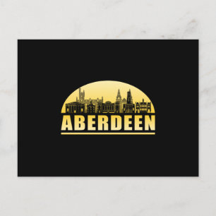 Cartão Postal Aberdeen City Cityscape Skyline Funny Idea