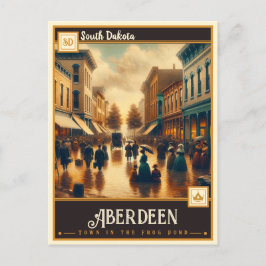 Cartão Postal Aberdeen, Dakota do Sul | Vintage