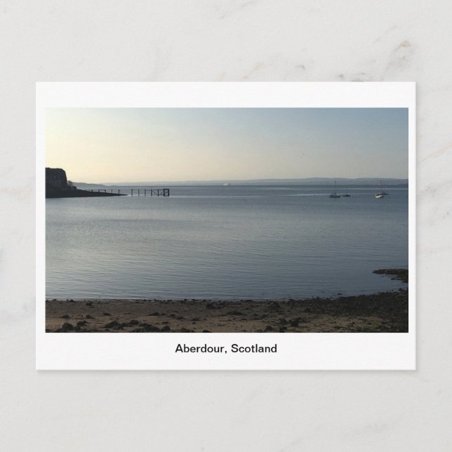 Cartão Postal Aberdour Harbor no amanhecer (Frente)