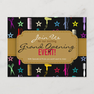 Cartão Postal Abertura Grandiosa do Salão de Cabelos Chic Hues M