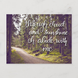 Cartão Postal Abide With Me Hymn Lettered Postcard