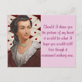 Cartão Postal Abigail Adams amam cartas