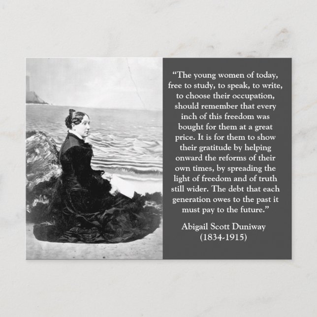 Cartão Postal Abigail Scott Duniway Líder sufragista de Oregon (Frente)