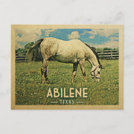 Cartão Postal Abilene Texas Horse Fazenda - Viagens vintage