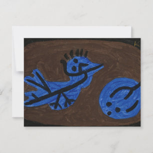 Cartão Postal Abóbora Blue Bird - Paul Klee 1939