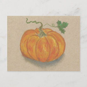 Cartão Postal Abóbora Laranja