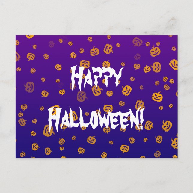 Cartão Postal Abóboras Jack do Halloween (Frente)