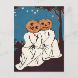 Cartão Postal Abobrinha de Jack Lanterna Fantasma Fofa para Abra