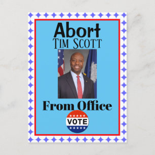Cartão Postal Abortar Tim Scott Postcard