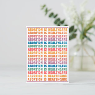 Cartão Postal Aborto é Cartão-postal do Arco-Íris de Saúde