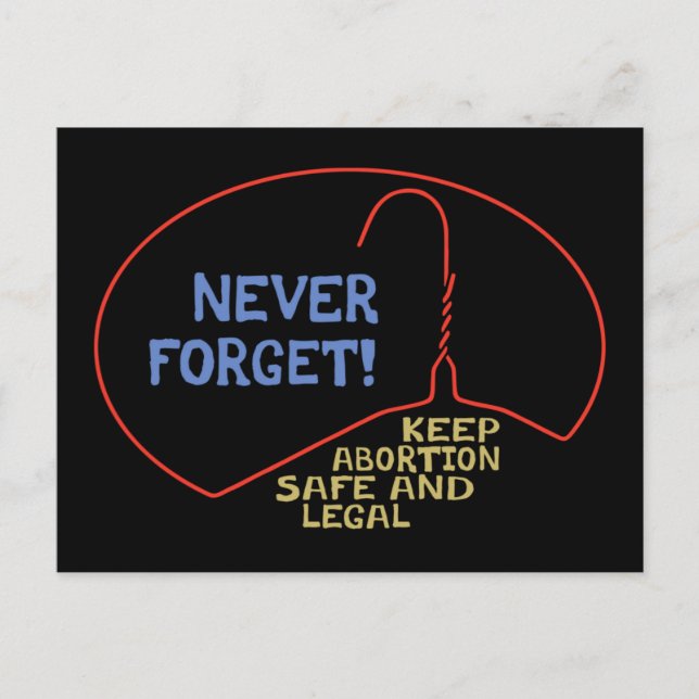 Cartão Postal Aborto seguro e legal (Frente)