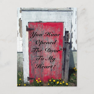 Cartão Postal Abra A Porta Do Meu Coração