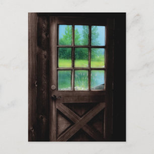 Cartão Postal Abra a porta para fora