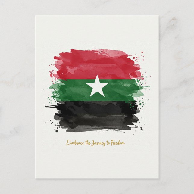 Cartão Postal "Abrace a Viagem à Liberdade. (Frente)