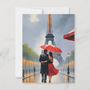 Cartão Postal Abrace o romance de Paris