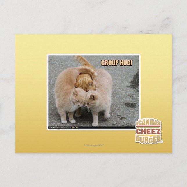 Cartão Postal abraço de grupo (Frente)