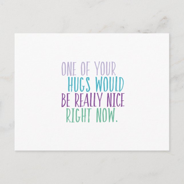 Cartão Postal Abraços Agora (Frente)