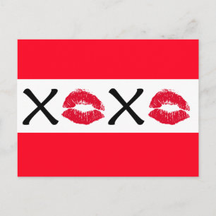 Cartão Postal Abraços e beijos