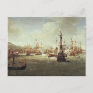 Cartão Postal Abraham Duquesne  em Chios, depois de 1681