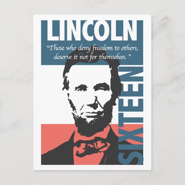 Cartão Postal Abraham Lincoln 16º Presidente (Frente)