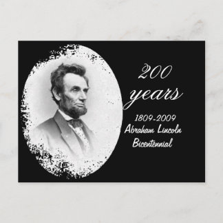 Cartão Postal Abraham Lincoln Bicentenário Comemorativo