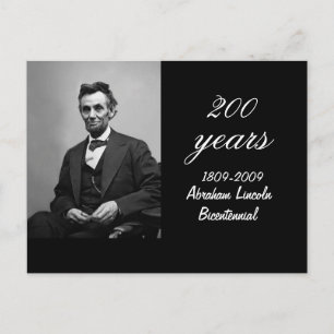 Cartão Postal Abraham Lincoln Bicentenário Comemorativo