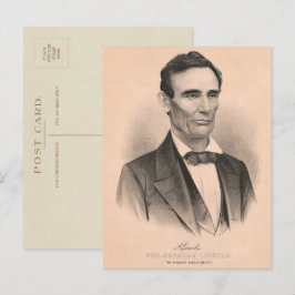Cartão Postal Abraham Lincoln Eleito Presidente 1860 Litografia