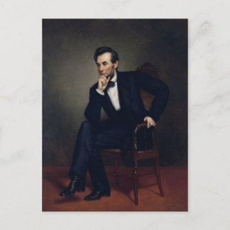 Cartão Postal Abraham Lincoln Retrato de George Healy