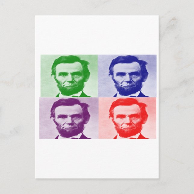 Cartão Postal Abraham Lincoln T-Shirts e presentes (Frente)