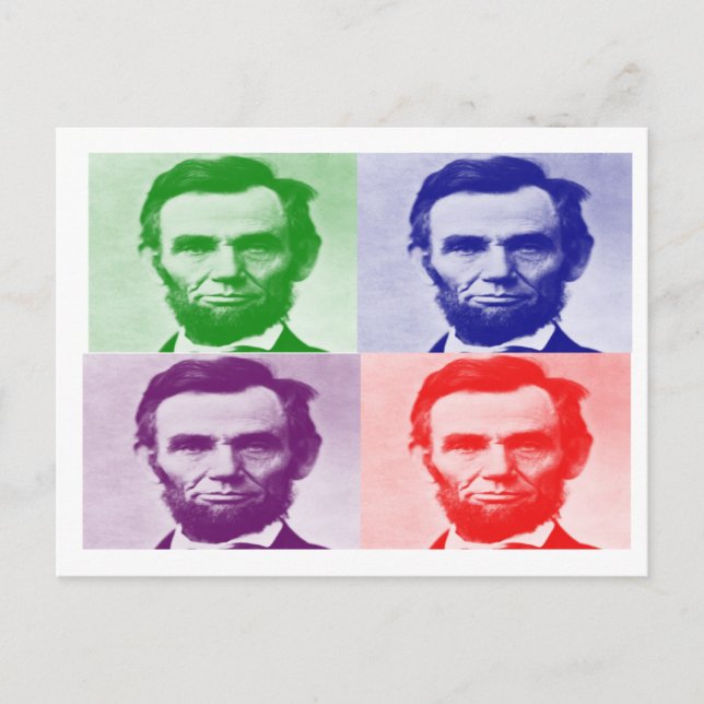 Cartão Postal Abraham Lincoln T-Shirts e presentes (Frente)